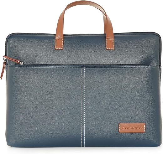 Giordano Unisex 15 Inch Laptop Sleeve PU Bag for Professionals | Premium Leatherette | Water-Resistant &amp; Padded Slim-Fit w...