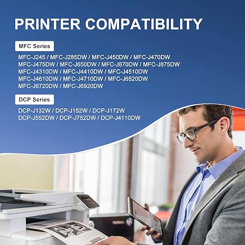 Miniatura 2 de MM MUCH & MORE Cartucho de tinta de repuesto compatible para Brother LC103 LC101 LC103XL LC103CL para usar con impresora MFC-J870DW MFC-J6920DW