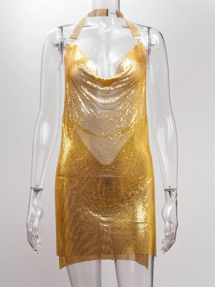 knee length dresses for ladies 1990s Gianni Versace Lilac Silk Chiffon & Crystal Metal Mesh Cocktail Dress with Full Side Slits