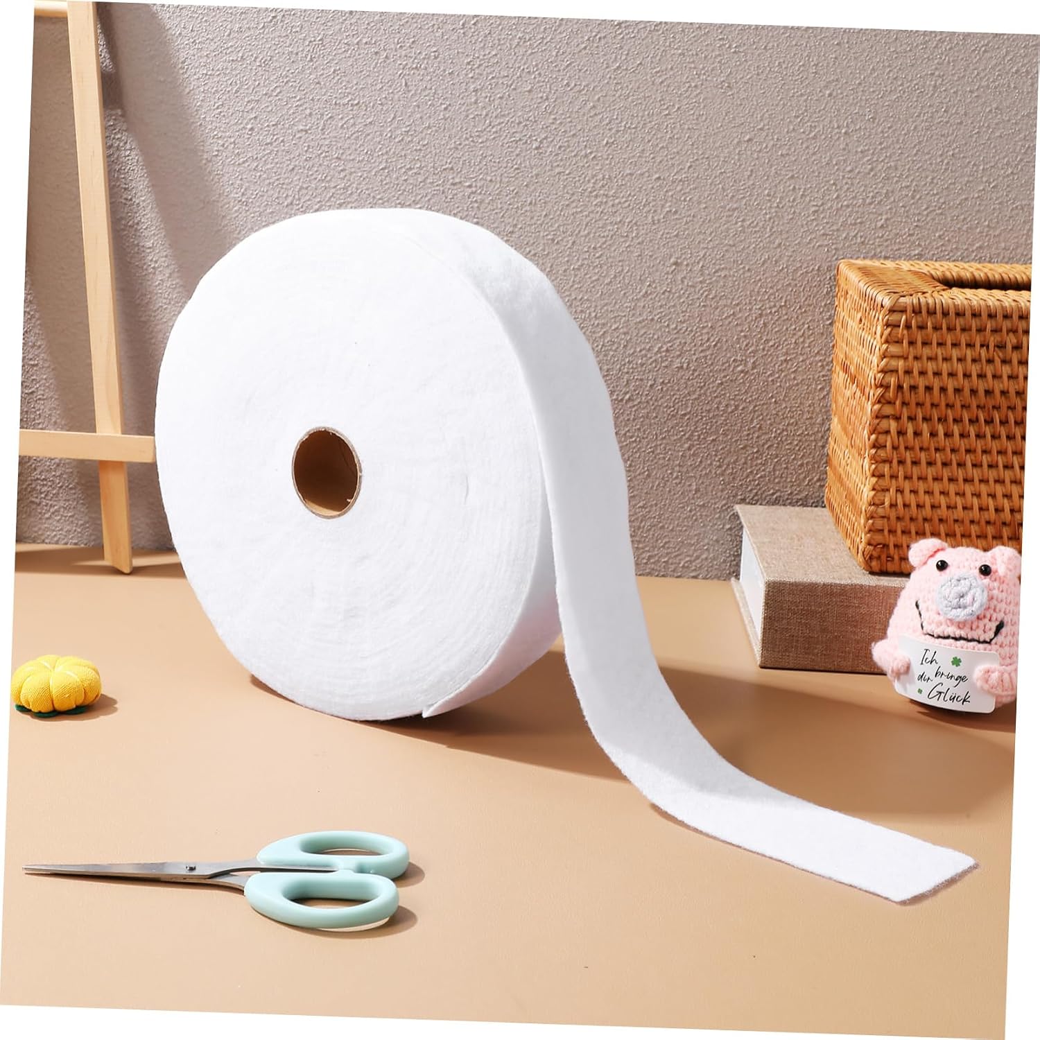 DIYEAH 2rolls Nonwoven Batting Strips Soft Blend Fabric for Quilting Upholstery and DIY Home Decor Projects Safe for Sensitive Skin Easy to Cut and Shape