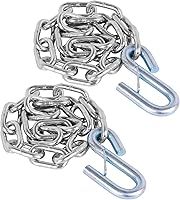 Tnyeobae 27" Grade 30 Trailer Safety Chains with 5/16" Spring Hook - 7000 lbs Capacity Pack of 2, Rust-Resistant for RV Boat Towing