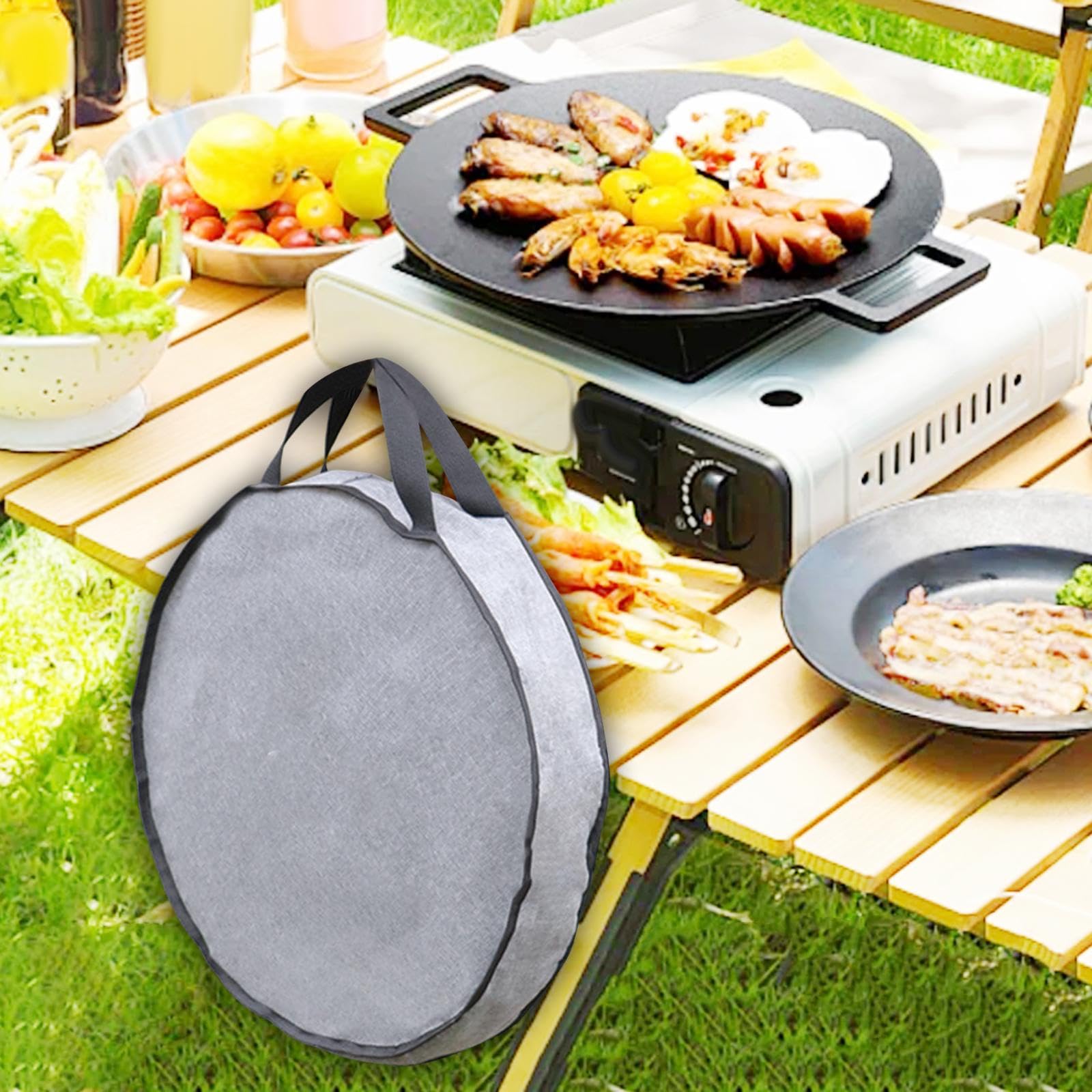 Borsa Porta Padella da Campeggio, Porta Griglia con Maniglia per Viaggi, Cucina All'aperto e Picnic