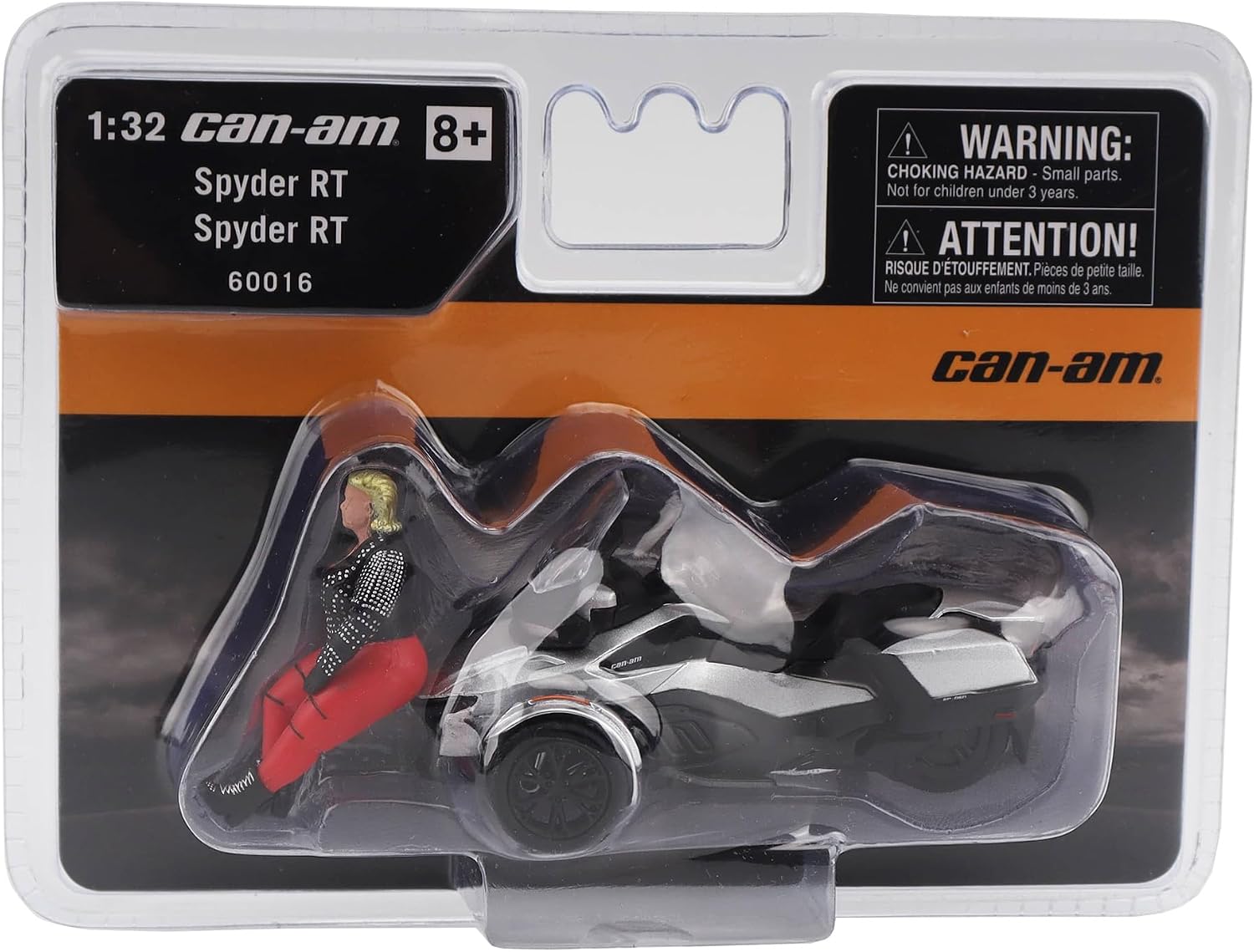 Diecast Masters BRP Bombardier Models 1:32 Scale Diecast Replica Can-Am Spyder RT, Hyper Silver | Item 60016
