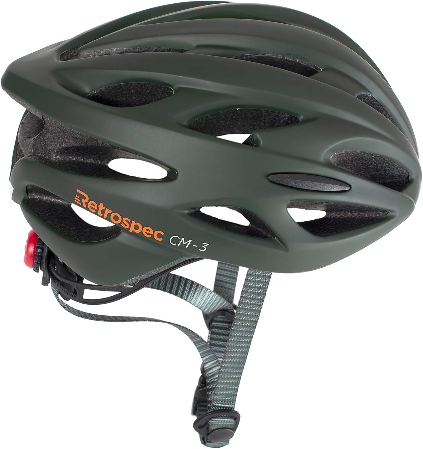 Retrospec Bike-Helmets Retrospec cm 3 Bike Helmet with led Safety Light Adjustable dial and 24 Vents