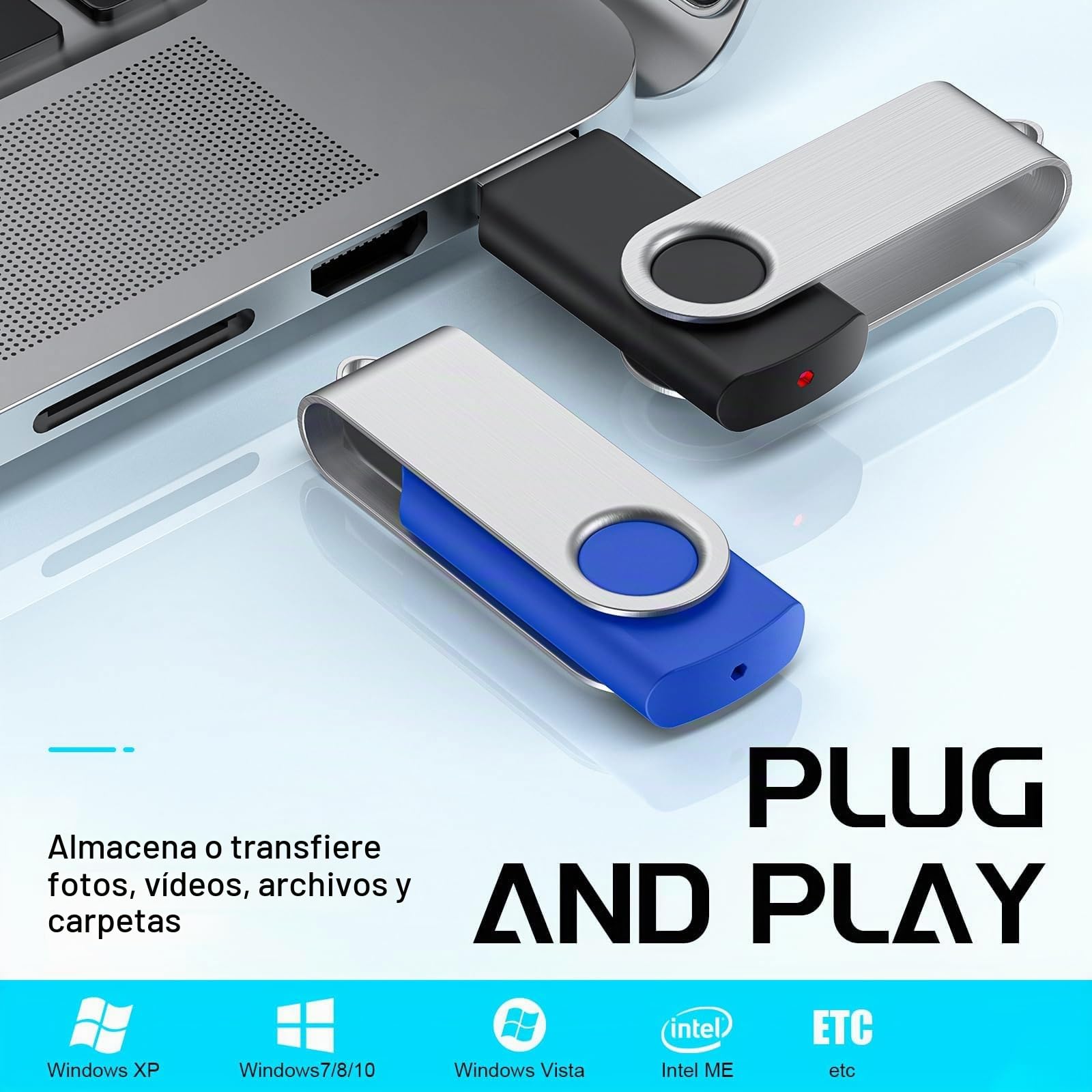 Pendrive 32GB 10 Piezas USB Flash Drives - Portátil Memorias USB 2.0 32 GB Multicolor Práctico Pen Drives - Almacenamiento de Datos Llave USB con 10 Unidades Cuerdas Regalo para Familia by FEBNISCTE