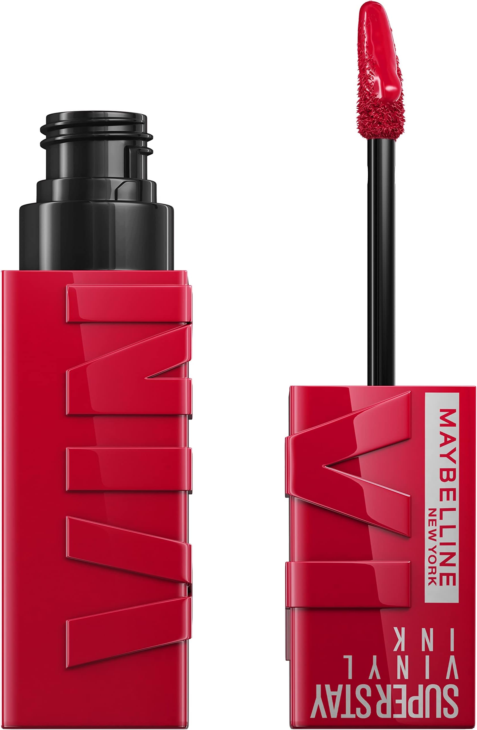Super Stay Vinyl Ink Longwear No-Budge Liquid Lipcolor Makeup, Highly Pigmented Color and Instant Shine, Wicked, Cool Red Lipstick, 0.14 fl oz, 1 Count