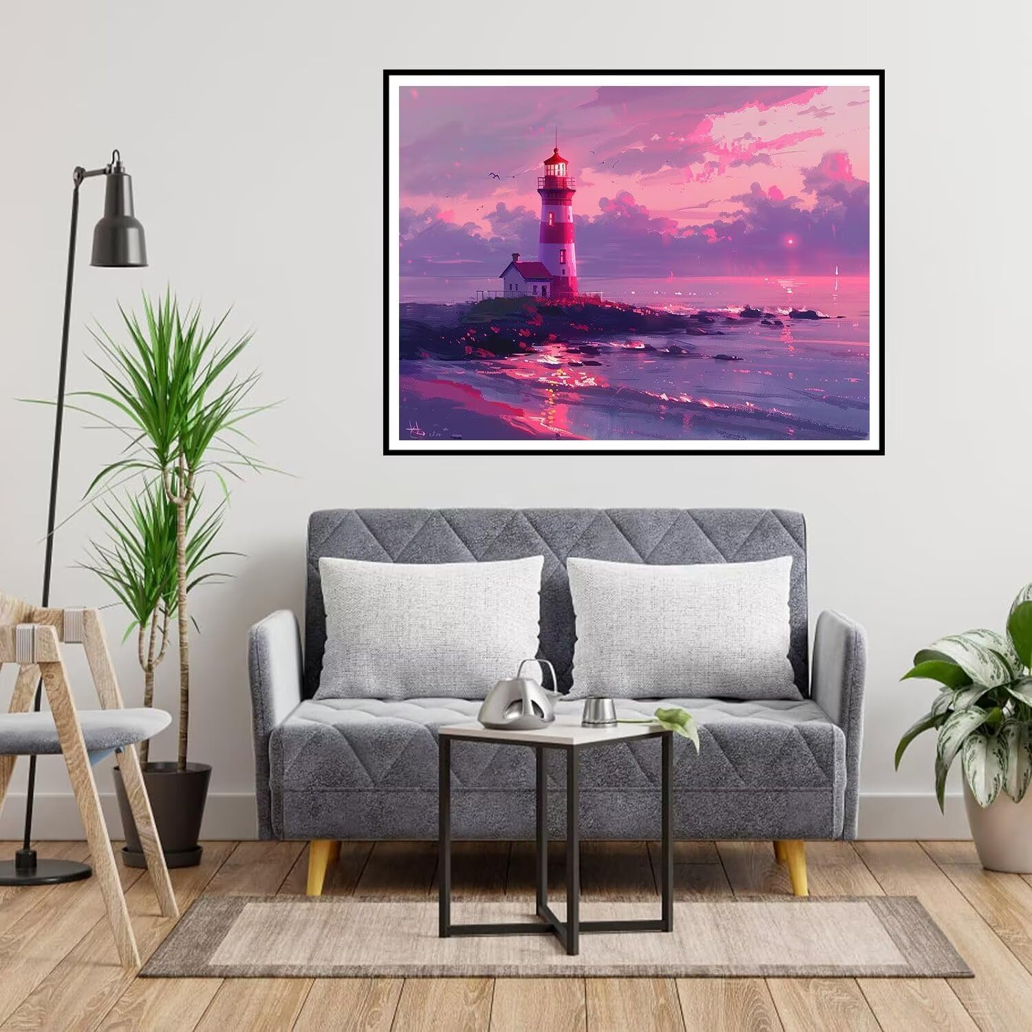 ダイヤモンドアート海 ダイヤモンド刺繍 全面貼り付けタイプ ダイヤモンドペインティング 灯台 ダイヤモンド アート ダイアモンド四角