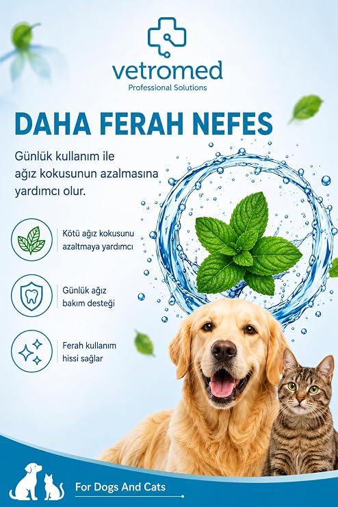 professional solutions Vetrodent Oral Care Kedi ve Köpekler İçin Ağız ve Diş Bakım Solüsyonu 250 ml