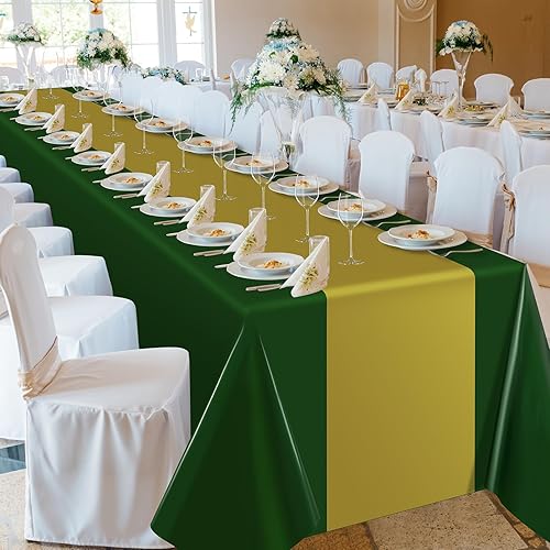 Miniatura 5 de Oudain Manteles de plástico desechables de 54 x 108 pulgadas, para mesas rectangulares, impermeables, para graduación, Día de la Independencia, 4 de