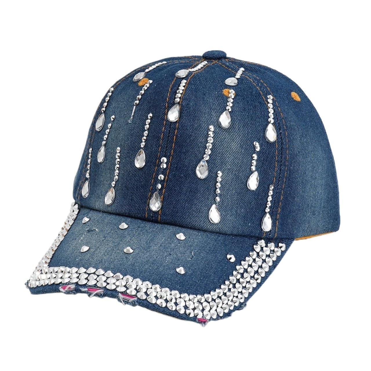 Casquette baseball denim ajustable femme pour sport et mode