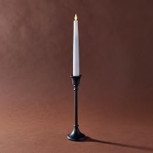 LampLust Taper Candle Holder, 9 Inch, Matte Black, Tall Metal Candle Holder for Standard Taper Candlesticks, Wedding Decor, Centerpieces for Tables, Rustic & Modern Home Decorations, Mantle Decor