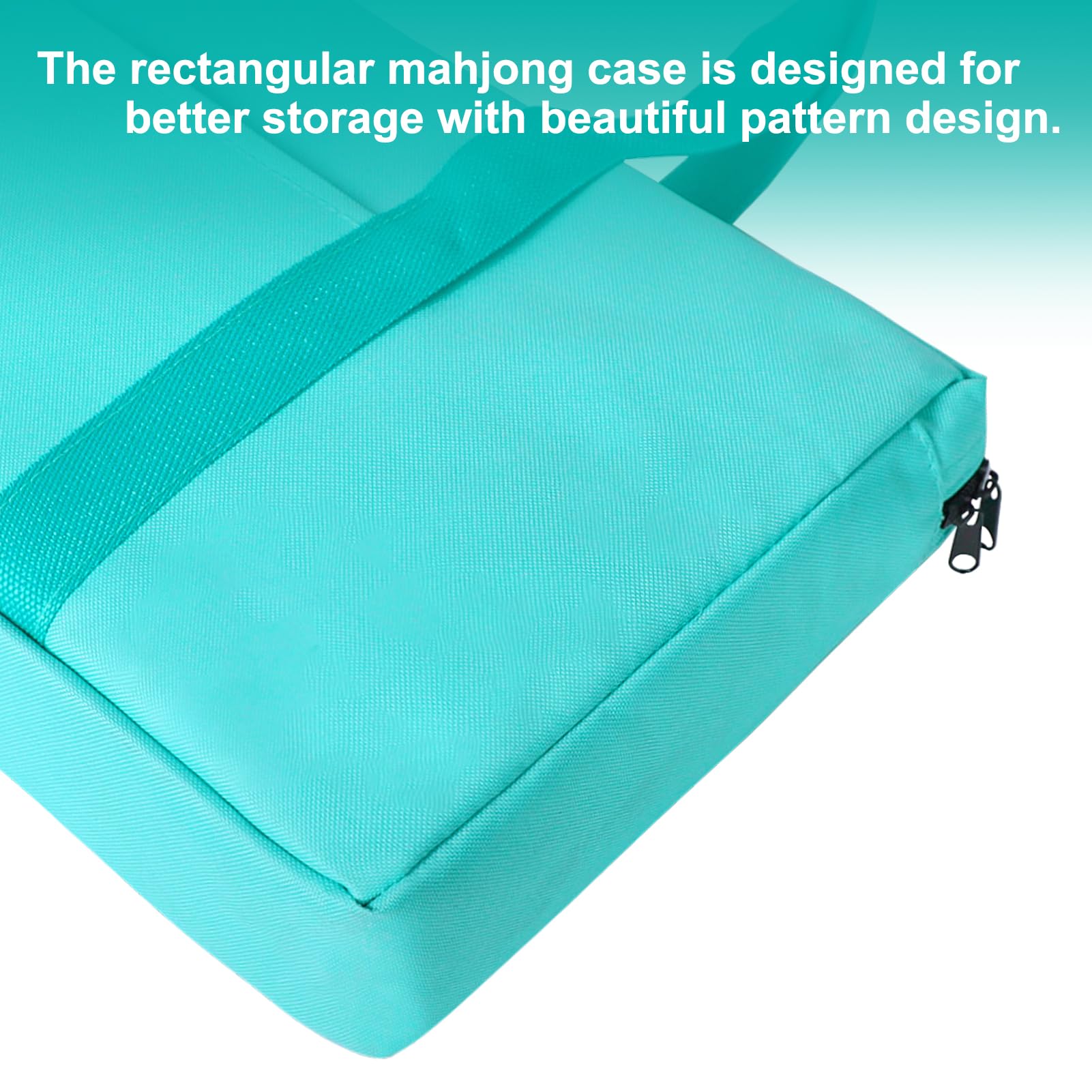 GUSTARIA Empty Mahjong Bag, Light Green American Mahjong Bag with Two Wrappers (Case Only)