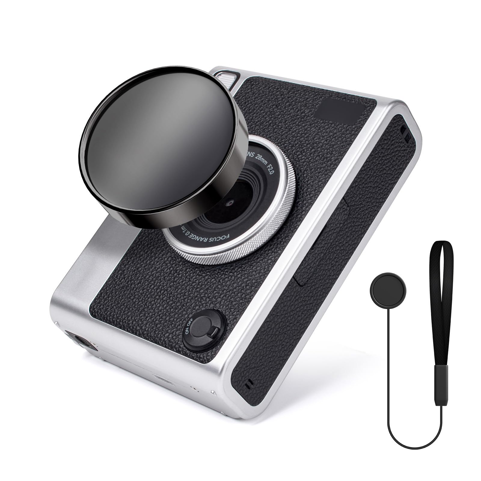 HIYQIN Fuji Mini EVO Lens Cap, Lens Protective Cap Compatible for Instax Mini EVO Instant Camera with Anti-Loss Strap - Instant Camera Accessories -