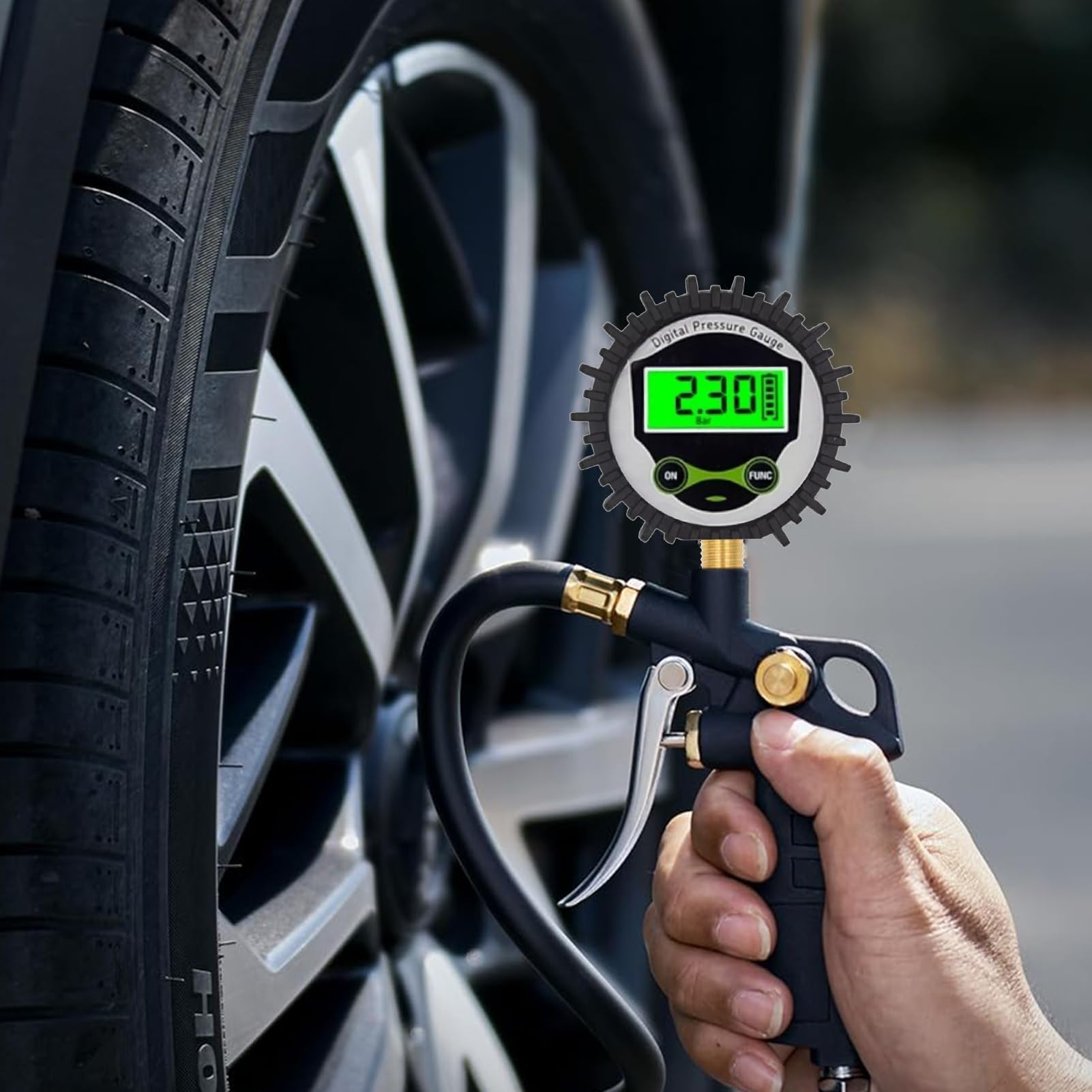 Manometri per pressione pneumatici,Manometro per pneumatici,Manometro digitale accurato per pneumatici per auto - Misuratore di pressione dei pneumatici Manometro della pressione dei pneumatici con al