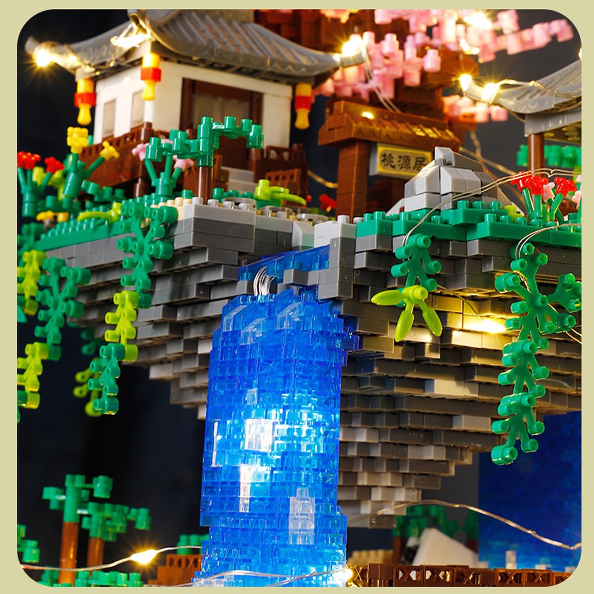 Cherry Blossom Bonsai Tree Architecture Building Block Sets, 2705PCS Chinese Architecture Creative Micro DIY Bricks Model Toy - Image 3