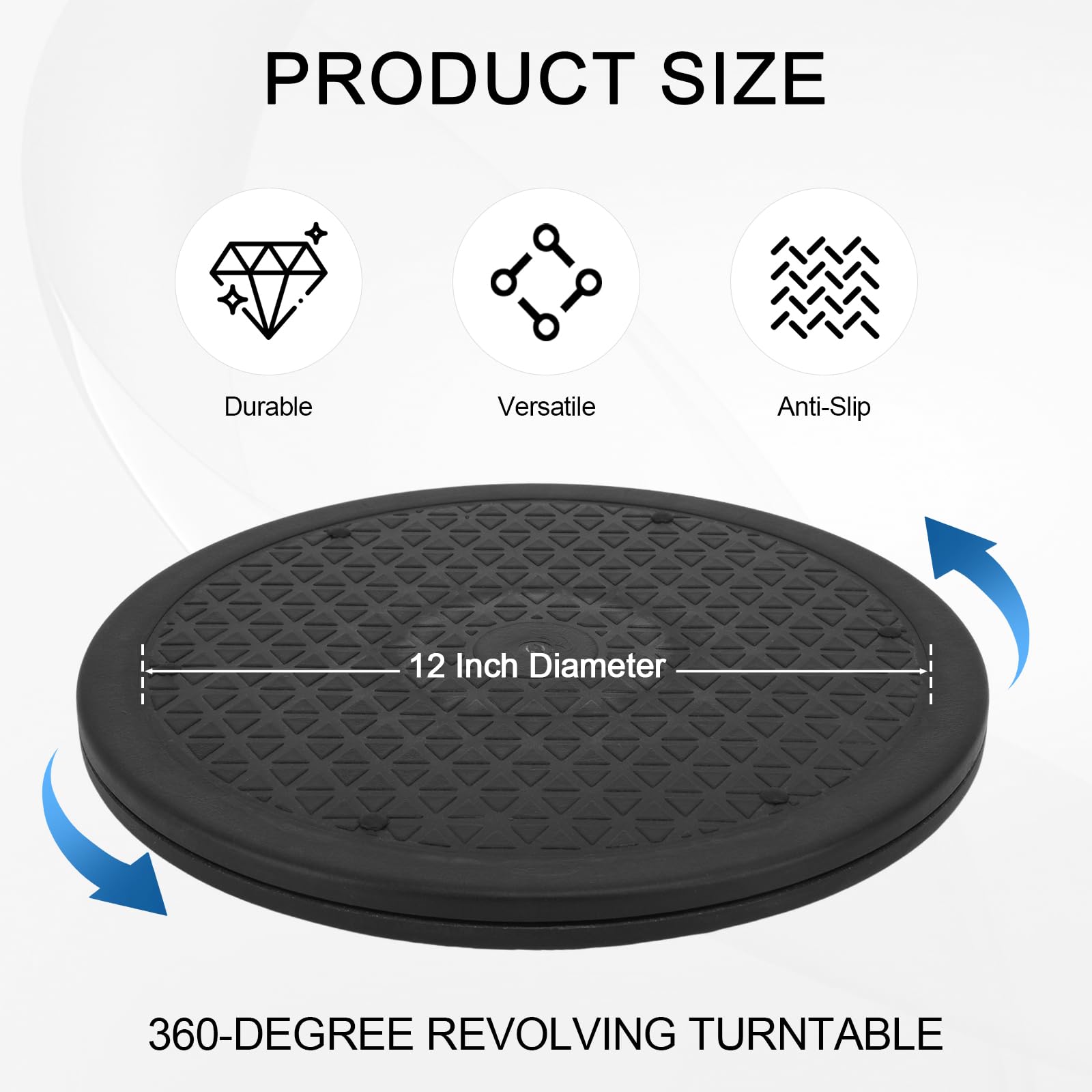 360 Degree Rotating Turntable for Paint Spraying & Craft Projects, 10-inch Diameter Airbrush Stand for Use with Airbrush Paint Spray Booth, Sculpting, Cake Decorating & More, Airbrush Accessories - Image 3