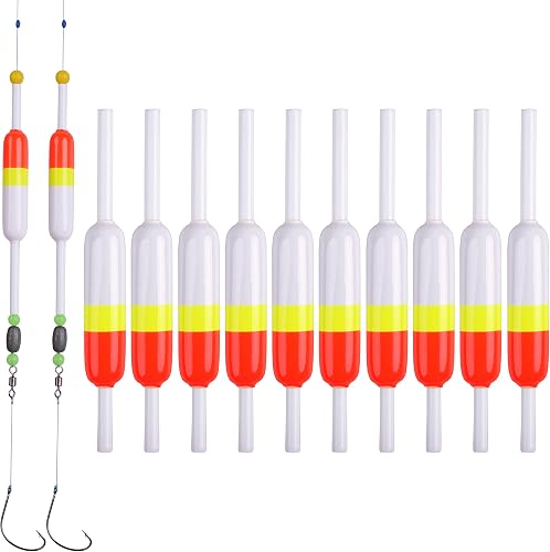 AGOOL Slip Bobbers Fishing Floats bobber, 2.44 x 0.59 x 5 inch - 10pcs