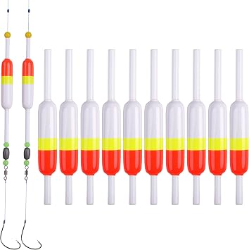 AGOOL Fishing Bobbers Floats Wood Slip Bobbers Stick Slip Floats for Crappie Panfish Walleyes Trout Bass Fishing 5/10pcs