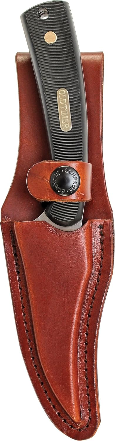 Old Timer 152OTL Large Sharpfinger 8.6in S.S. Full Tang Fixed Blade Knife with 4in Clip Point Skinner and Sawcut Handle for Outdoor, Hunting and Camping : Sports & Outdoors