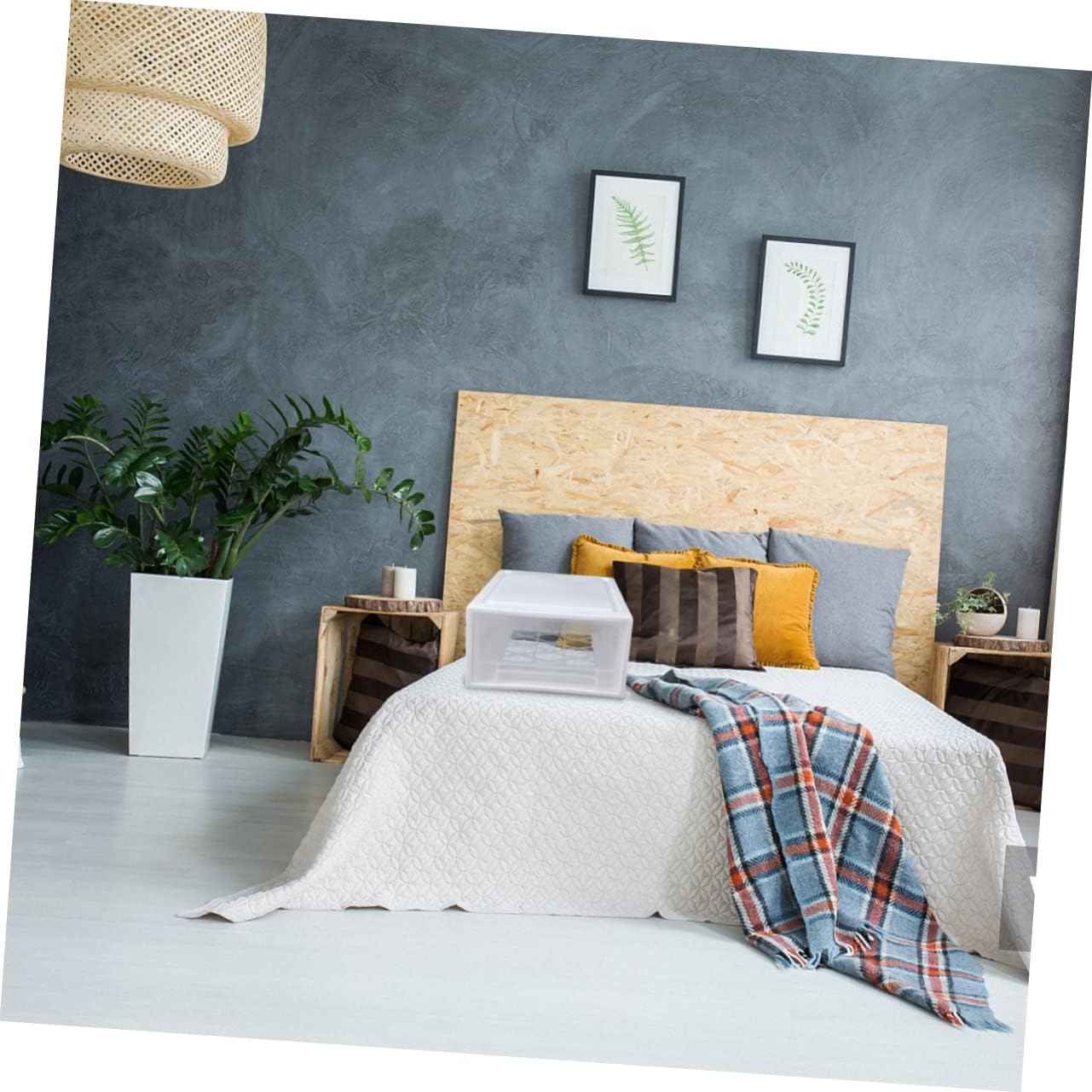 VALICLUD White Plastic Drawer Storage Box for Clothes Underwear Organizer Appliance Storage Case for Closet Dresser Bedroom and Home Accessories