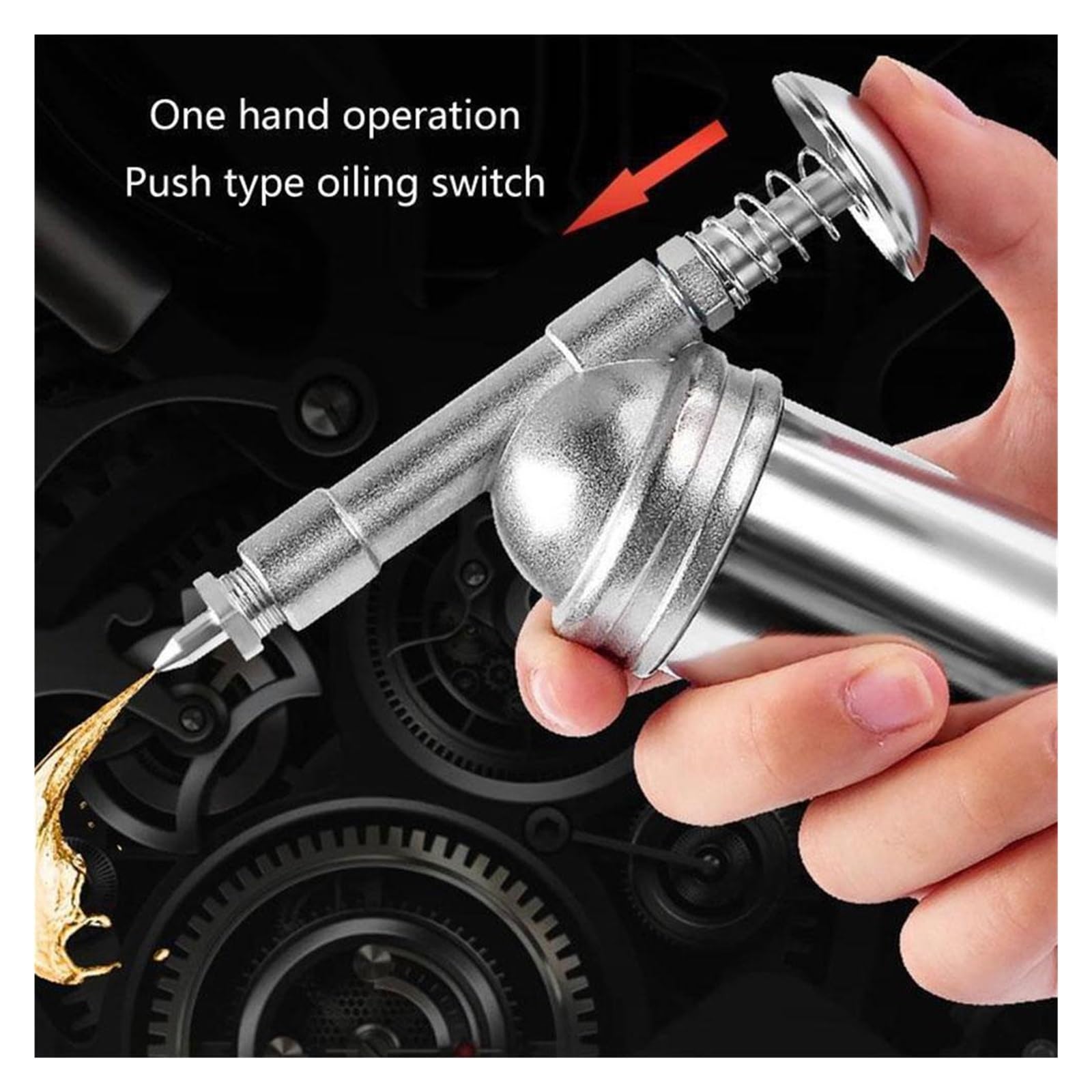 Pistola de engrase manual de alta resistencia, engrasadora de presión de salida, mini pistola de grasa, máquina de mano, herramienta de reparación de herramientas manuales