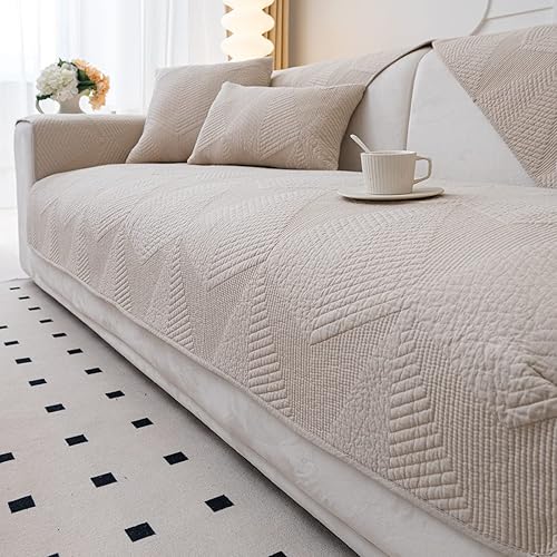 Miniatura 6 de vctops Funda acolchada de algodón para sofá, con patrón geométrico bohemio, funda antideslizante para sofá modular, protector de muebles para