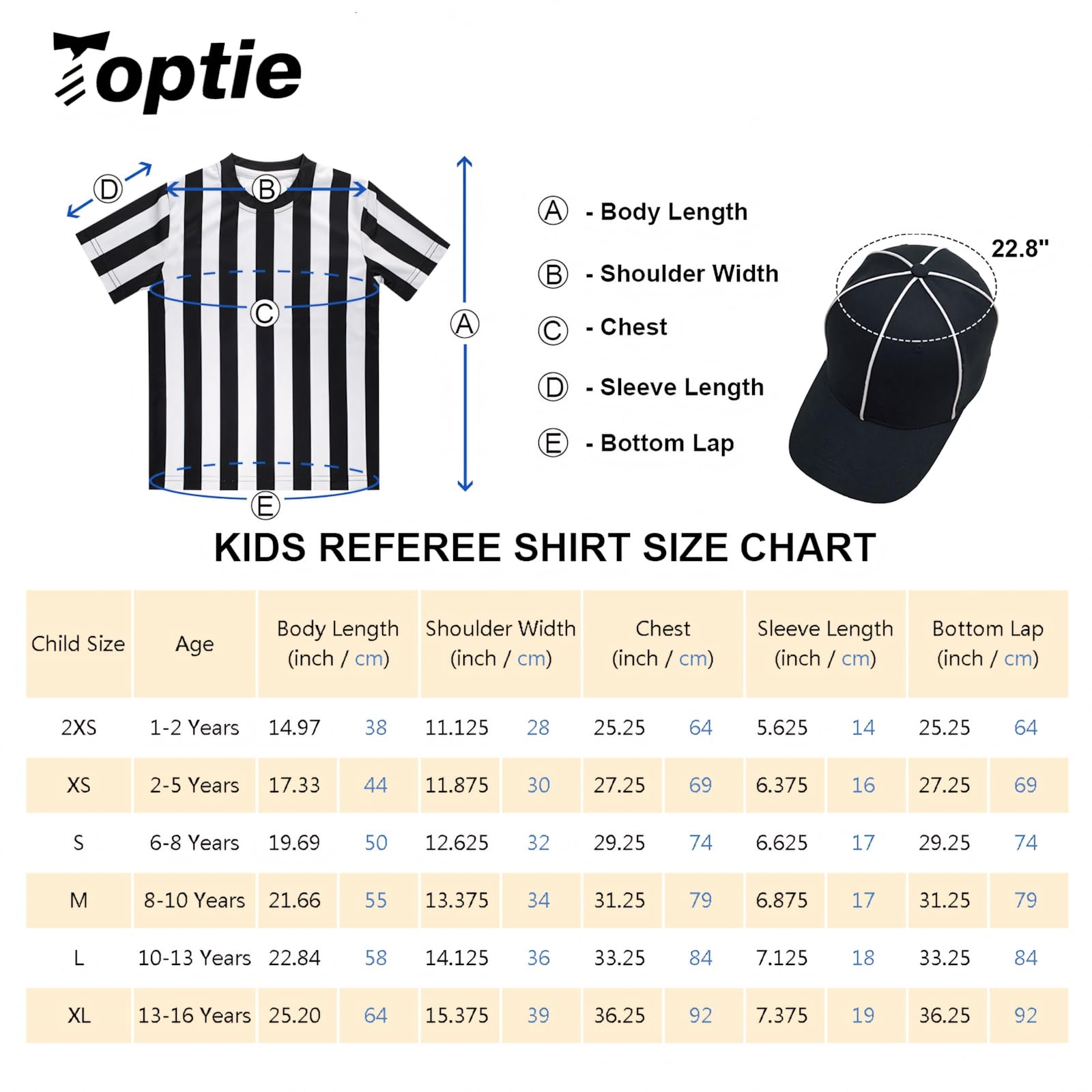 TopTie Camiseta de árbitro niños diseño cordón