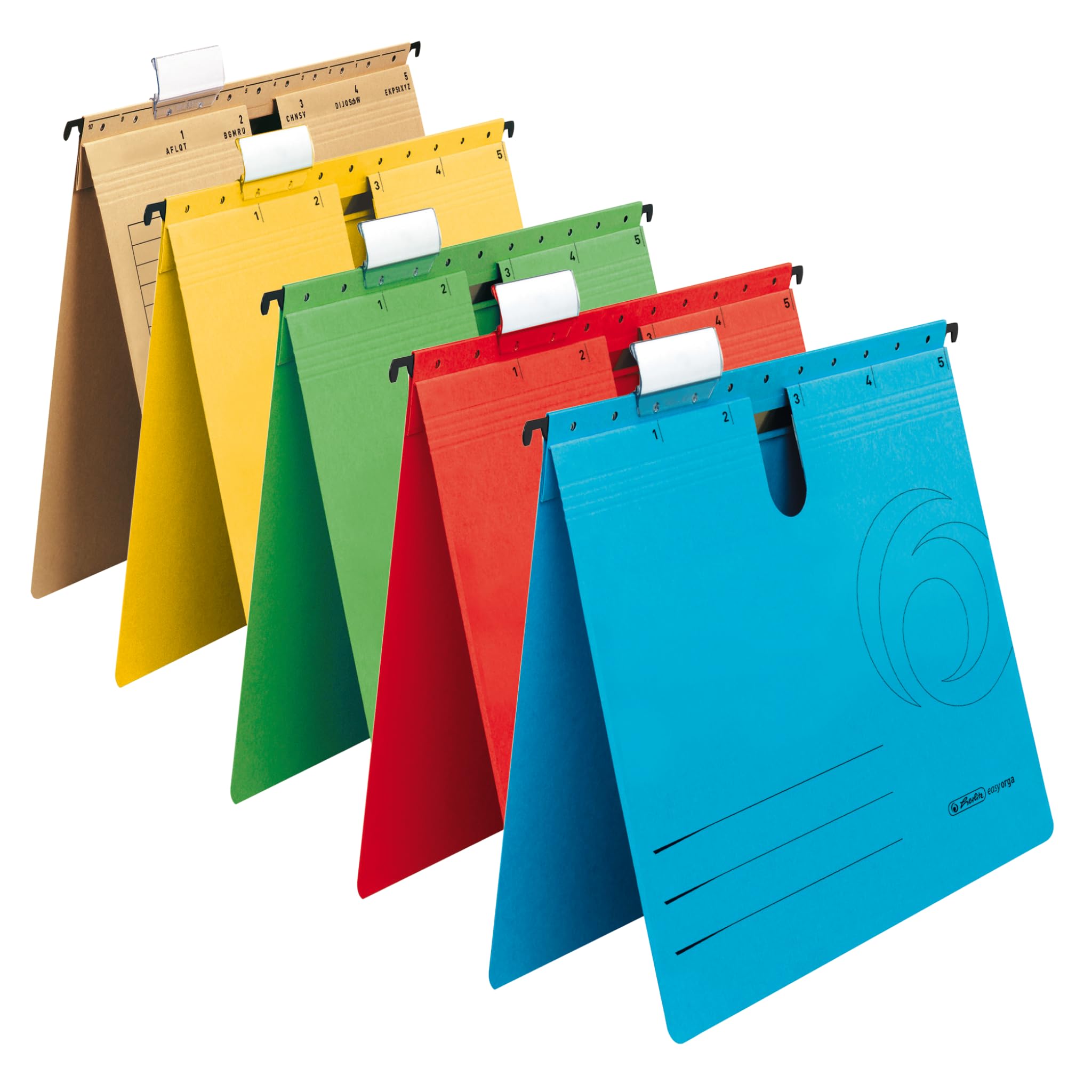 Herlitz A4 Hanging File - Assorted Colours (5 Pieces)