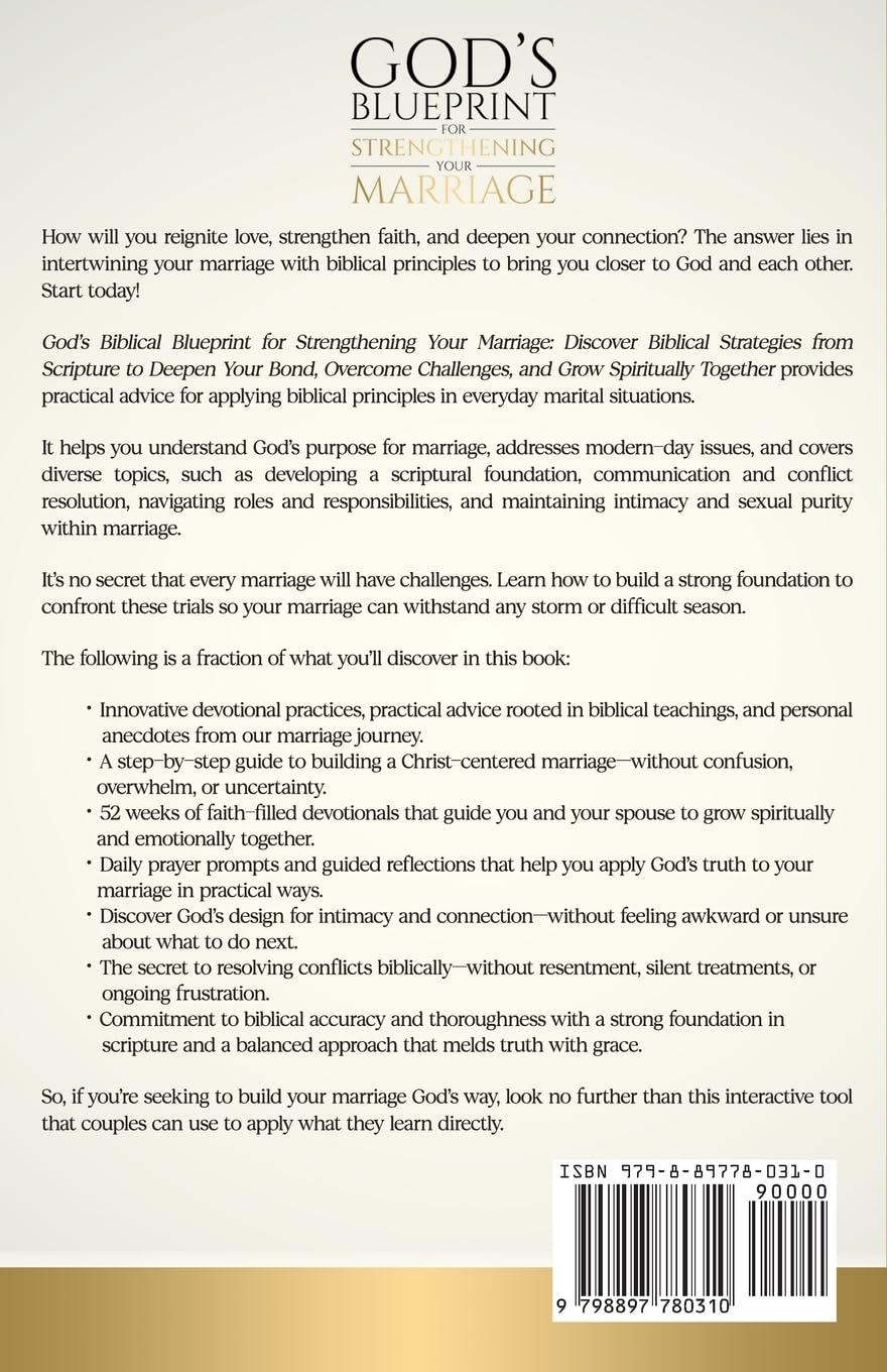 God’s Blueprint for Strengthening Your Marriage (With a 52-Week Couples Devotional): Discover Biblical Strategies From Scripture to Deepen Your Bond, Overcome Challenges, and Grow Spiritually Together - Image 2