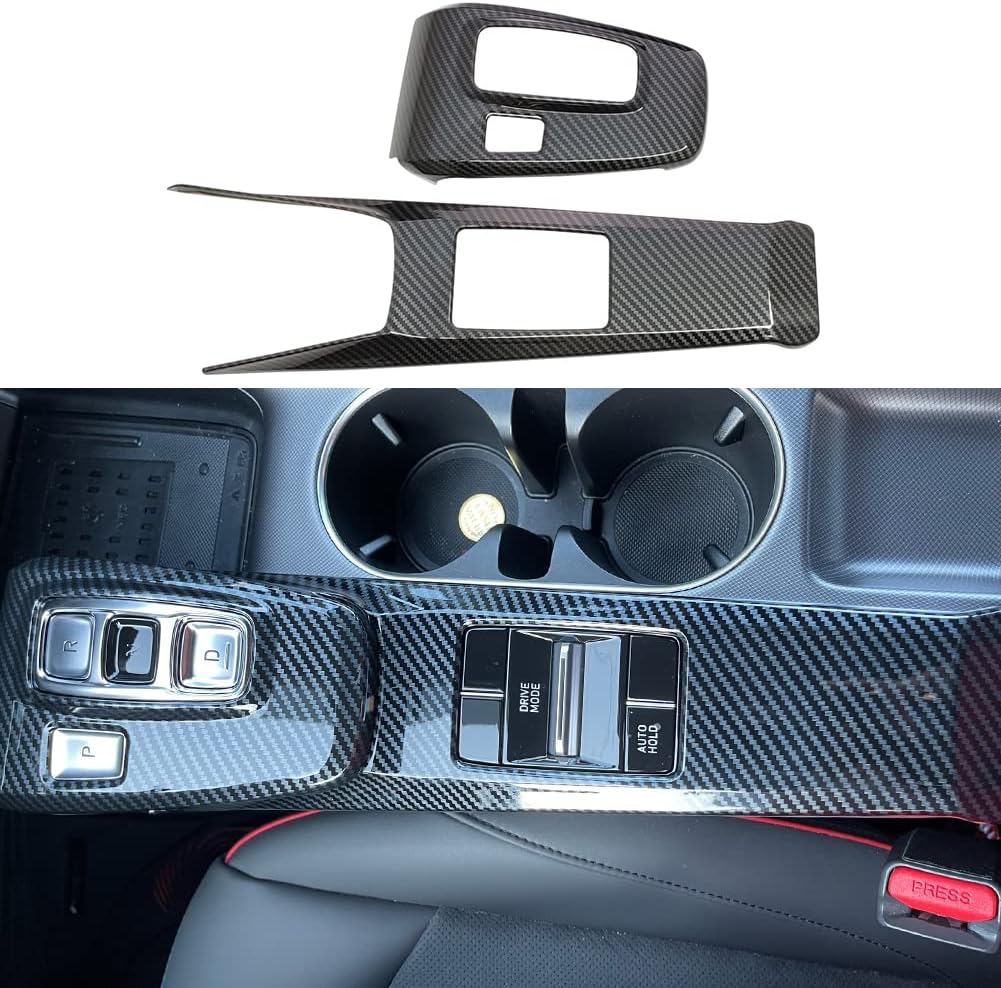 Center Console Gear Shift Panel Cover Trim Compatible with 2020 2021 2022 2023 Hyundai Sonata Accessories (Not for 2024) Carbon Fiber Style Gear Shift Panel Cover