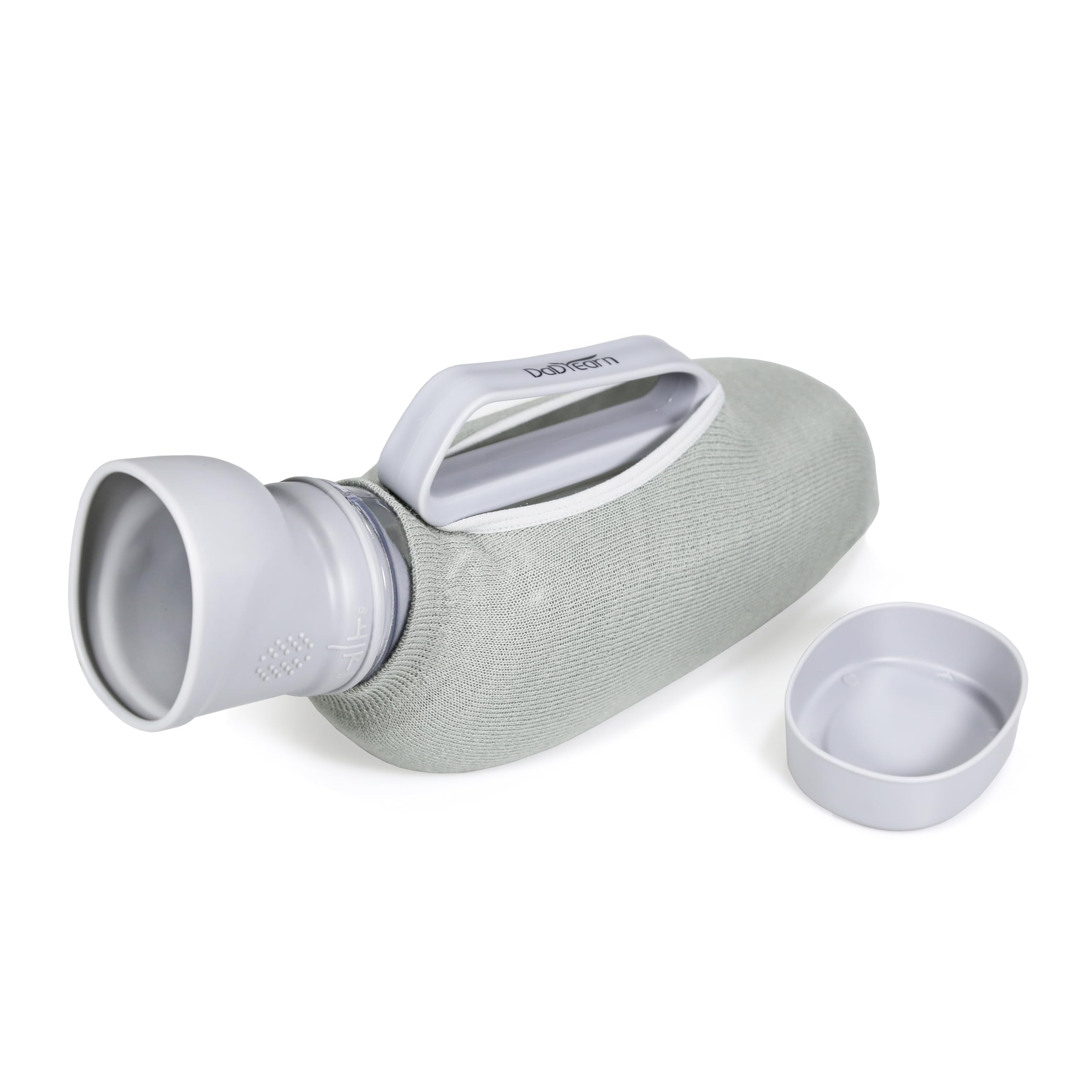 Orinal portátil para hombre, gran capacidad de 1200 ml, material TPE suave, suave y sin bordes, funda de tela cálida, producto premium para hombre