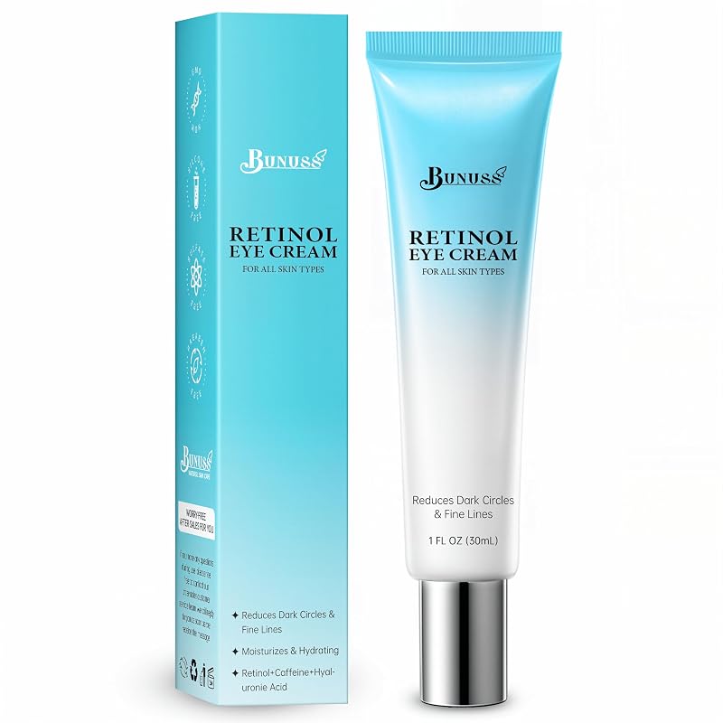 Creme para a região dos olhos BUNUSS com retinol, peptídeos, cafeína e ácido hialurônico, 30 mL