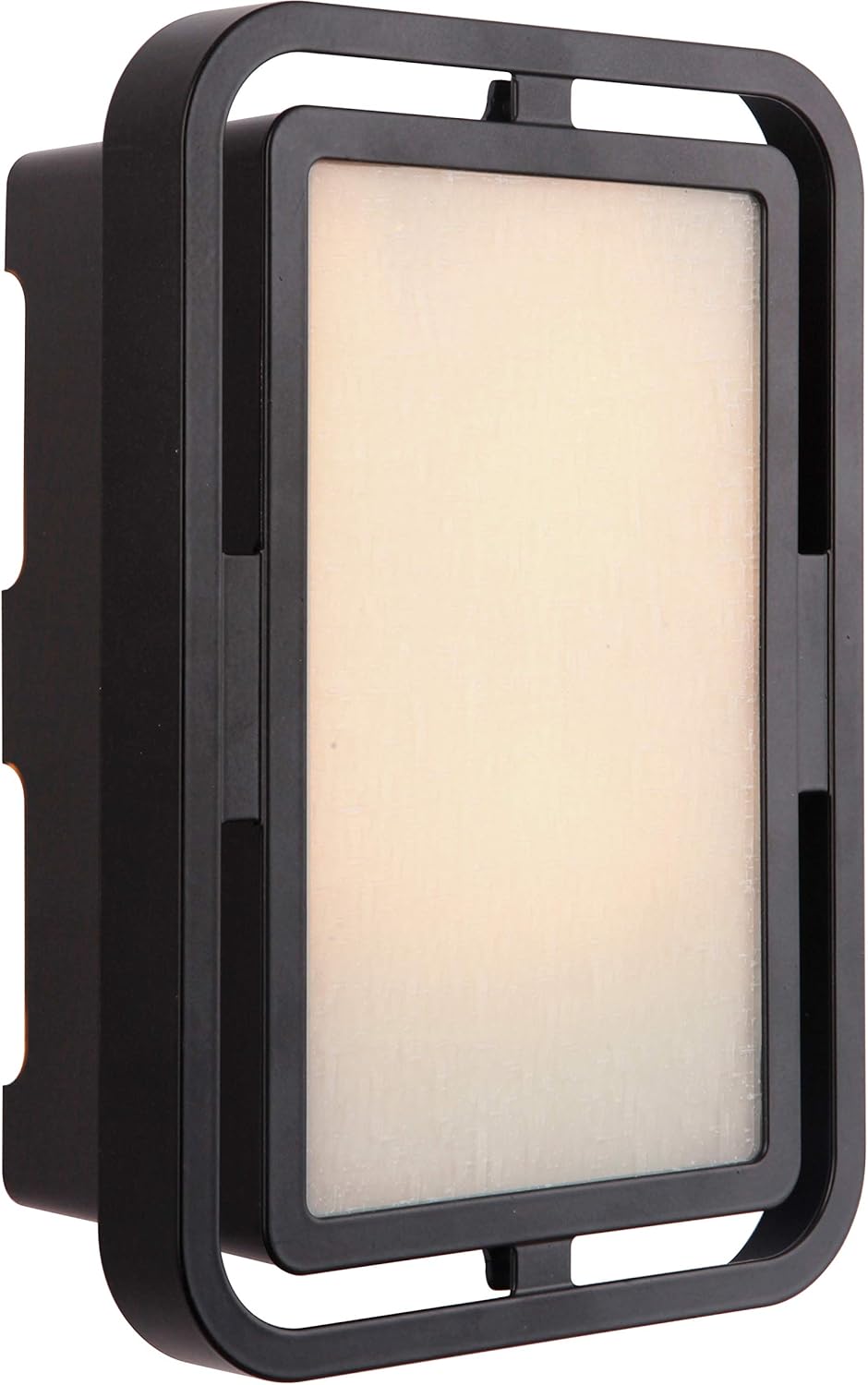 Craftmade ICH1735-OB Illuminated Metal Frame LED Chime with White Linen Glass, 10 H x 7 W, Oiled Bronze