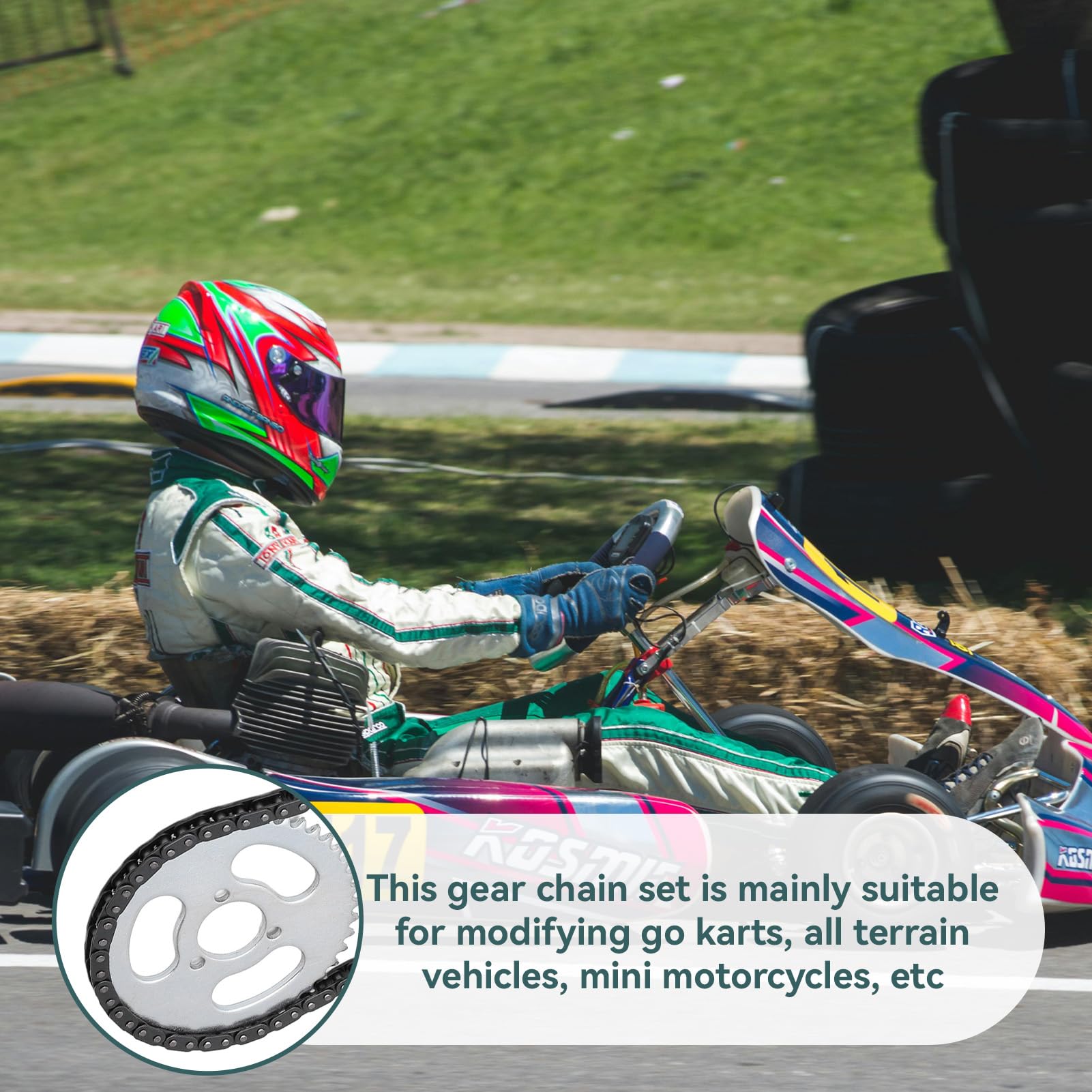 T8F Sprocket Chain Kit - Karts, ATVs, Mini Motorcycles -9