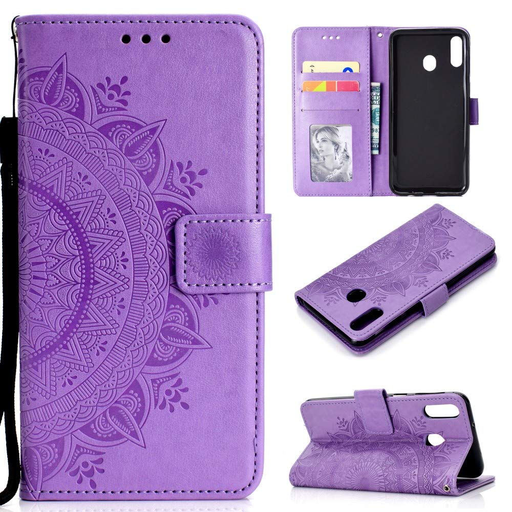 CoverKingz Custodia Portafoglio Per Huawei P40 Lite – Motivo Mandala Rosa Con Slot E Chiusura Magnetica