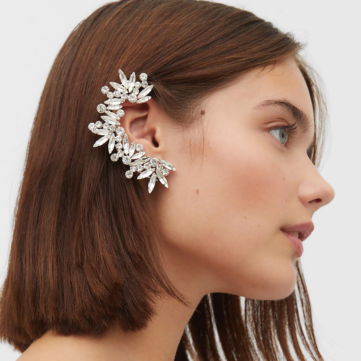 Alhudapk Com Gold Earrings Covering Full Ear Rhinestone Cute Ear