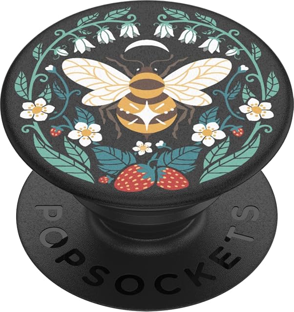 PopSockets: PopGrip - Expanding Stand and Grip with a Swappable Top for Smartphones and Tablets - Bee Boho