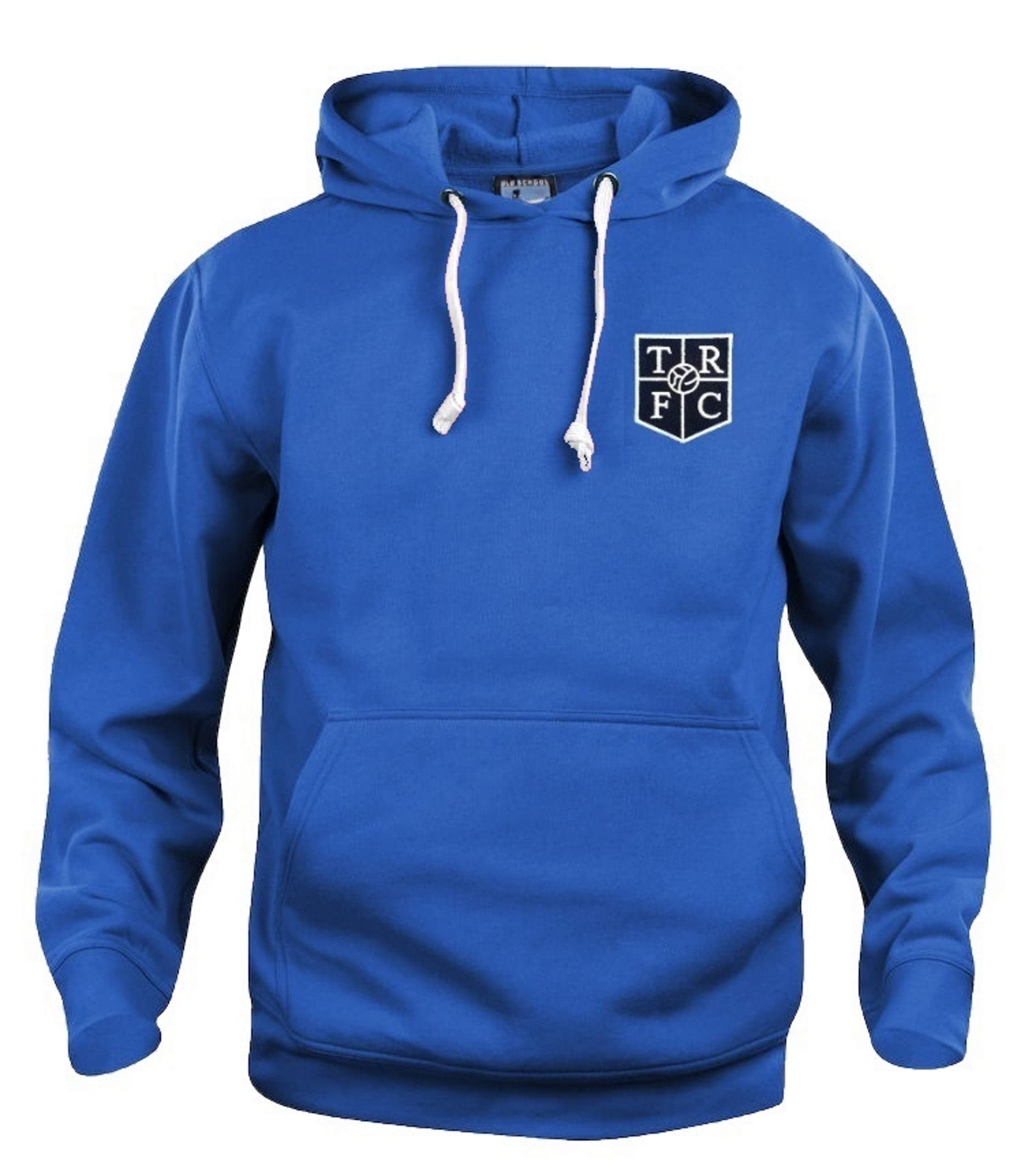 Tranmere Retro Football Hoodie Embroidered Logo Royal