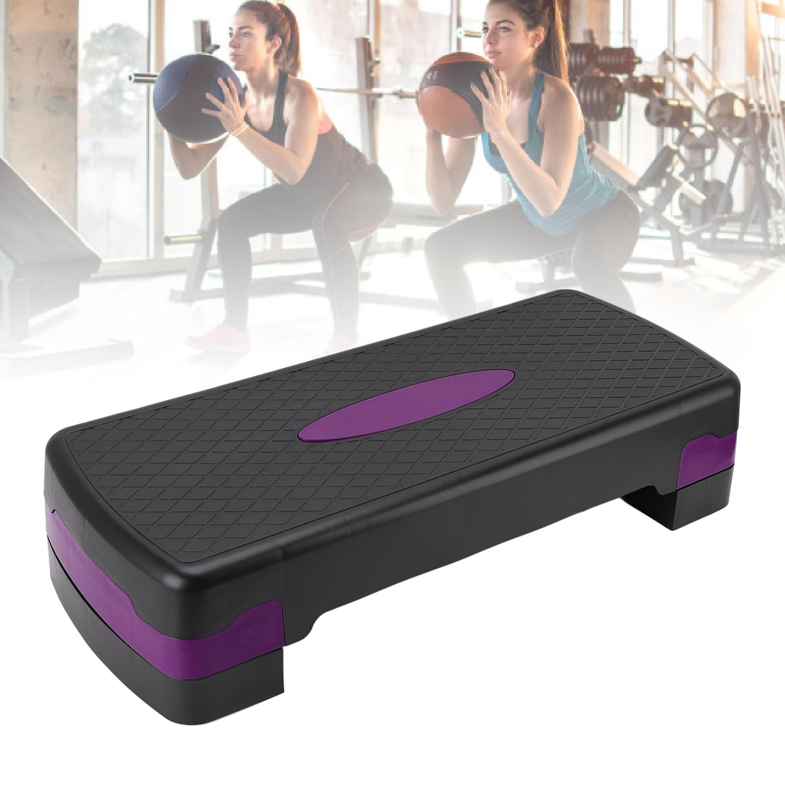Regulowana Platforma do ćwiczeń, Kompaktowy Stepper Fitness, Stepper z możliwością Układania w Stosy o Przenośnej Konstrukcji, Idealny do Domowej Siłowni, Treningu Cardio i Siłowego