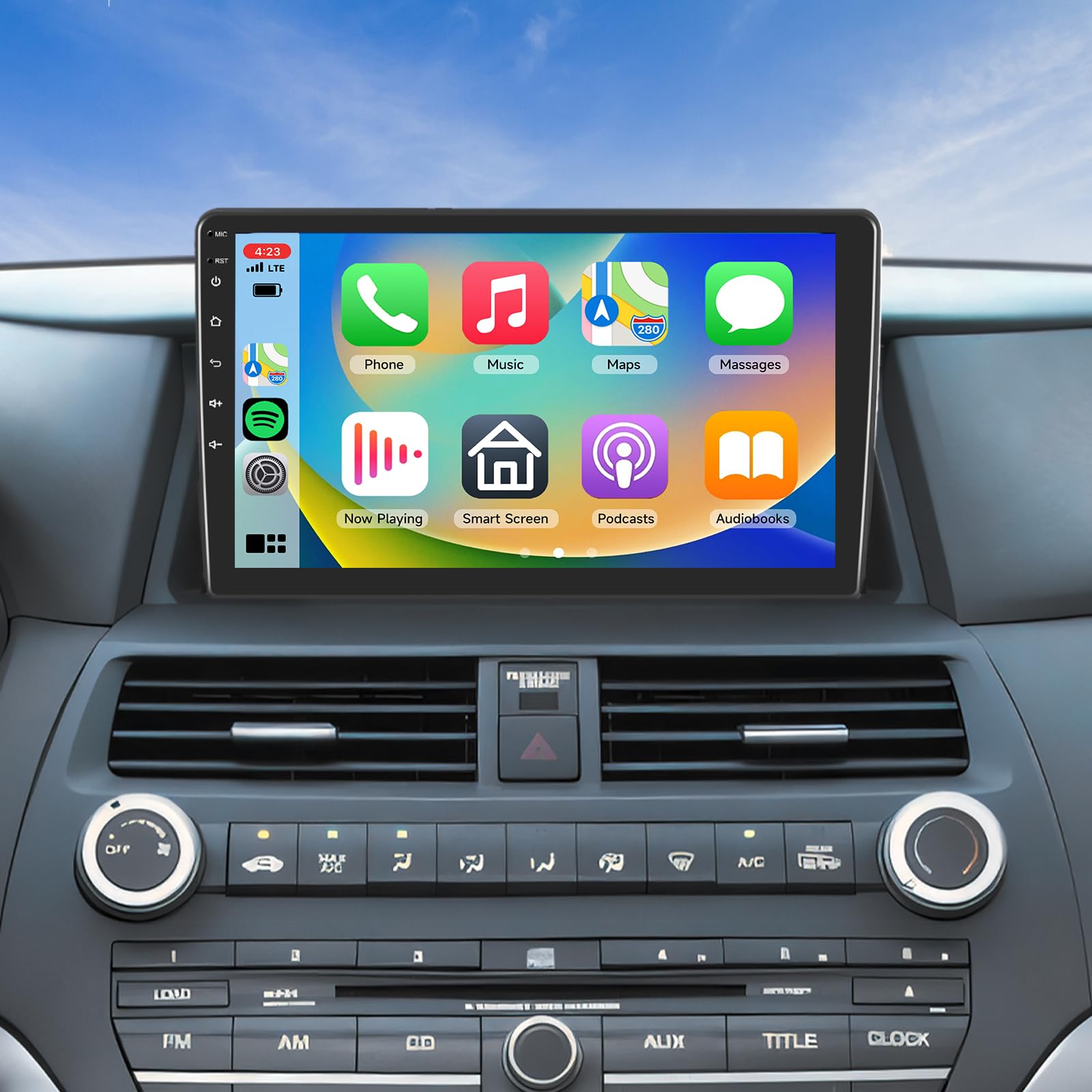 2G+64G Android Car Stereo for Honda Accord 8th 2008-2013 with Wireless Carplay/Android Auto with 10.1 Inch Touchscreen Car Radio WiFi GPS Navigation Bluetooth USB FM/RDS Dual Mic + Backup Camera-image-27