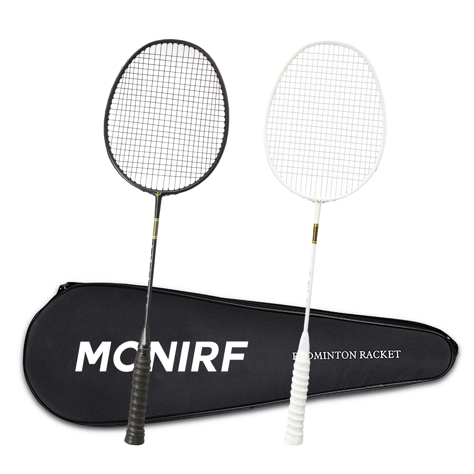 – 4U Badminton Racquet Set of 2, 80g Composite Carbon Fiber Badminton Racket for Daily Play and Training, with Premium Badminton Bag