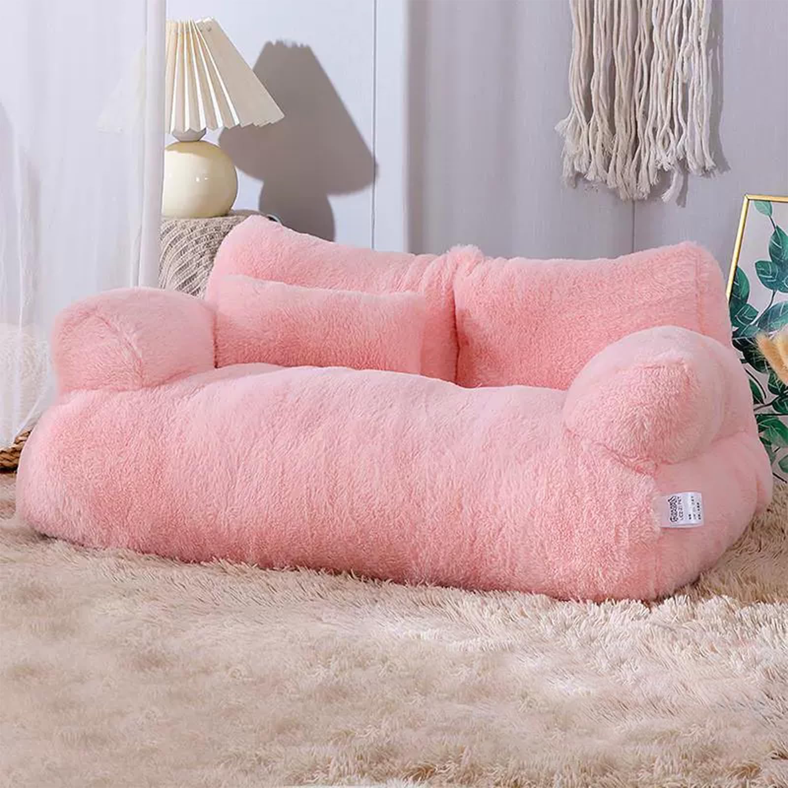 سرير اريكة للحيوانات الاليفة، سرير قطط قابل للغسل للقطط والكلاب المتوسطة والصغيرة، قاعدة غير قابلة للانزلاق، سرير متين للكلاب، كنبة قطط منفوشة