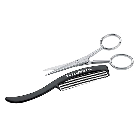 Tweezerman G.E.A.R. Moustache Scissors and Comb Model No. 72031-MG