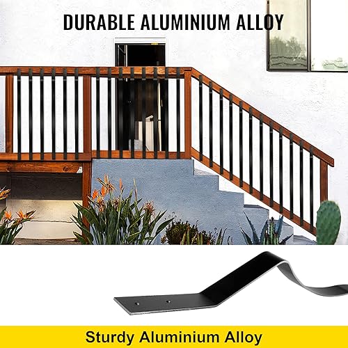 Miniatura 2 de VEVOR Balaustres de 29.5 pulgadas, paquete de 61 escaleras con tornillos, barandilla de aluminio ondulada, para porche, cubierta de escalera al aire