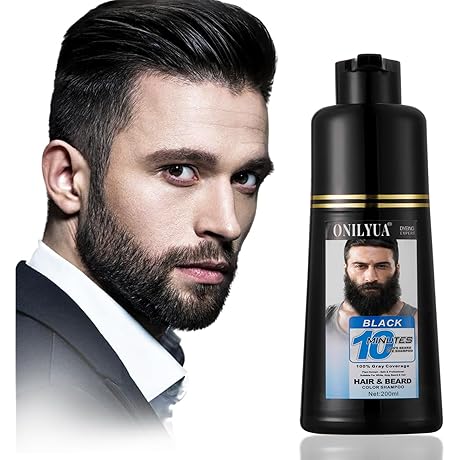Simpler Men's 3-in-1 Beard & Hair Dye Shampoo for Simpler Gray Reduction