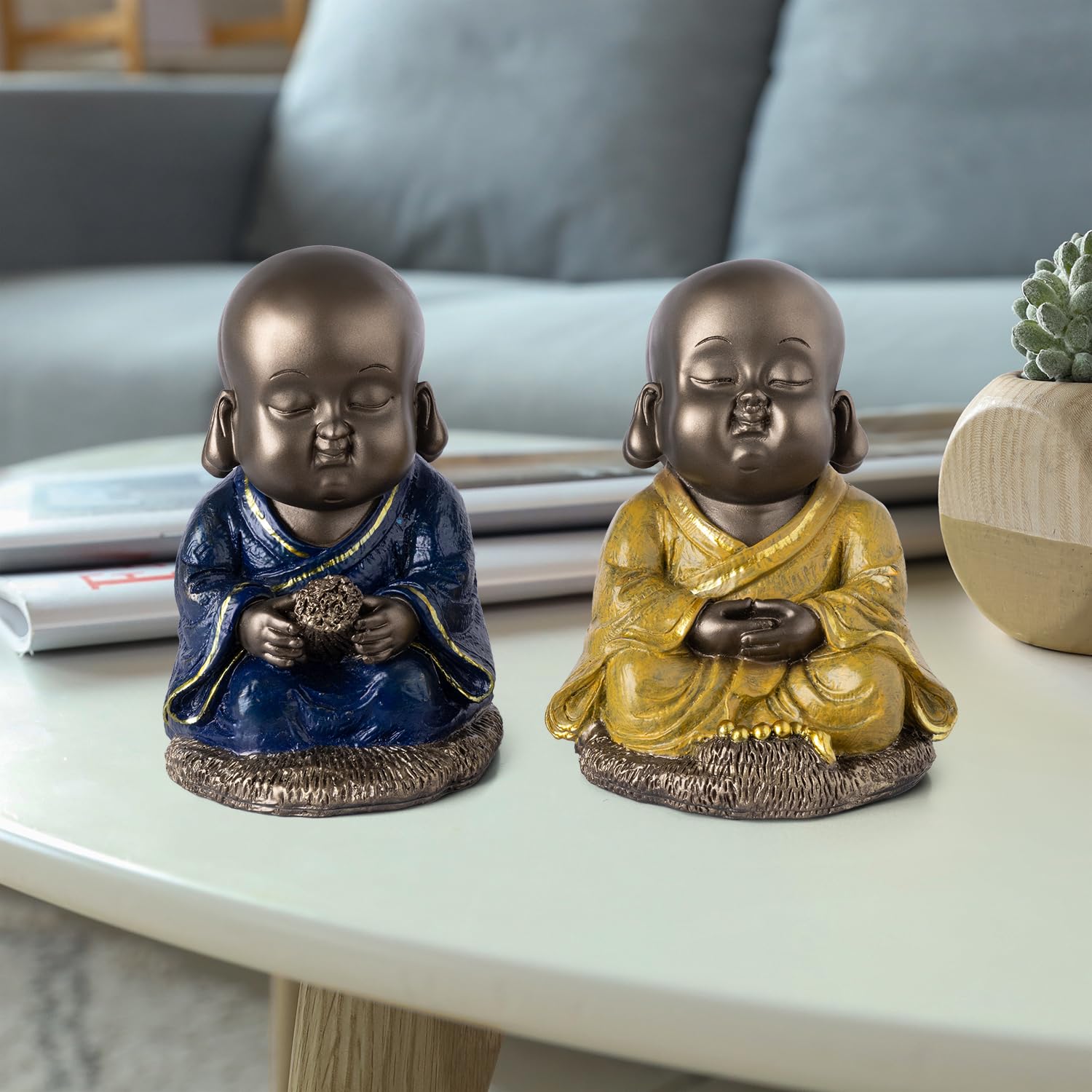 Wakefit Miniature Serenity Monks (Set of 2)