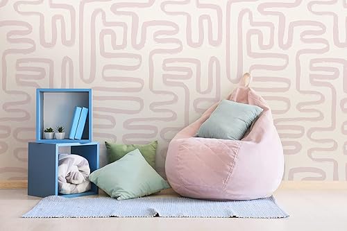 Miniatura 9 de Murwall Abstract Shape Art Wallpaper Neutral Color Minimal Wall Mural Soft Brush Stroke Art Wallpaper (STYLE2)