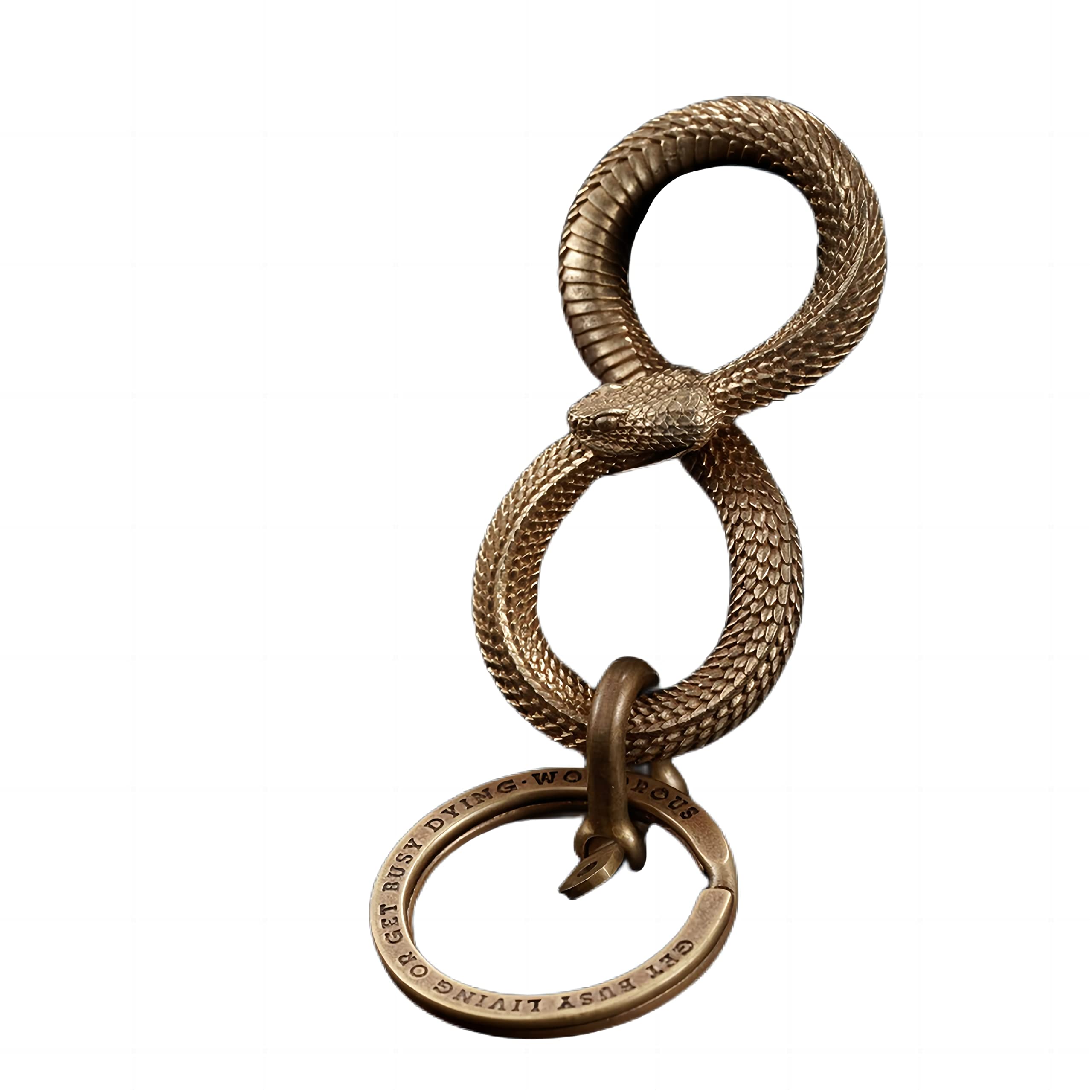 Cola serpiente mordida de cobre ilimitado: accesorio unisex con figura de infinito