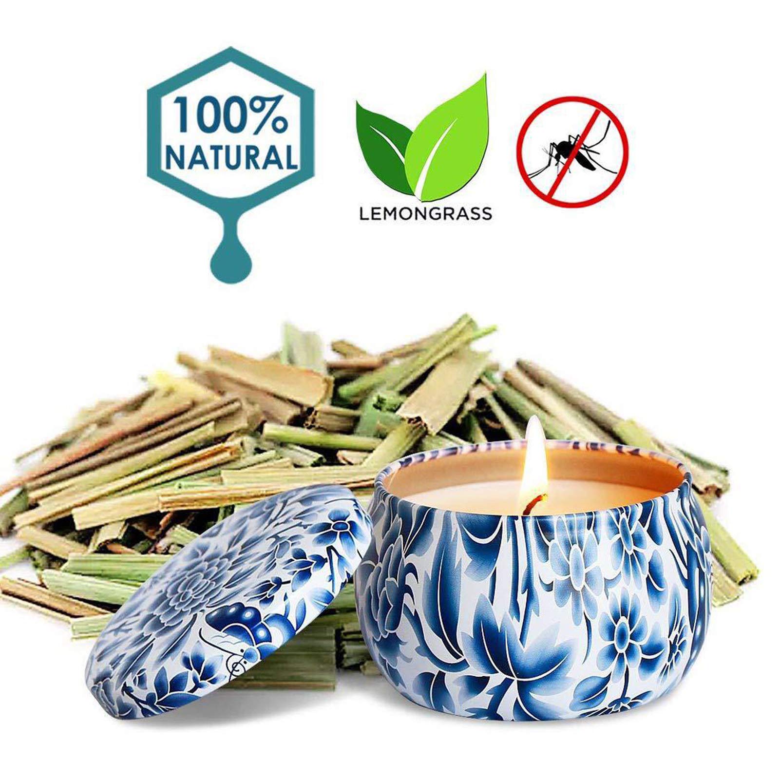 Duftkerzen Geschenk 4 Dosen Set, reines natürliches Sojabohnen-Aromatherapiewachs, 4.4oz Reisekerzen für Zuhause, Muttertag oder Geburtstagsgeschenke