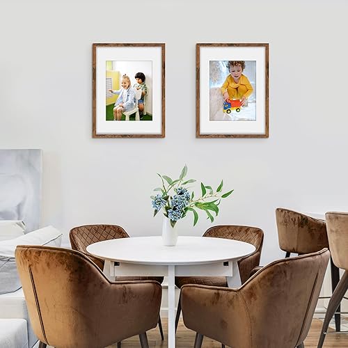 Miniatura 612 de Picrit - Juego de 12 portarretratos de 5 x 7 pulgadas para colgar en la pared o exhibir sobre una mesa, para fotos de 4 x 6 con paspartú o 5 x 7